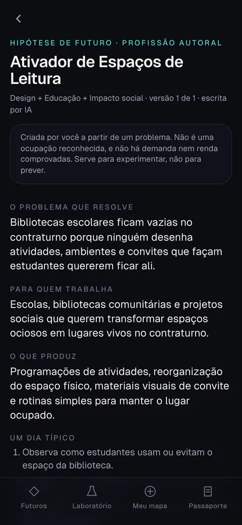 Você cria uma profissão